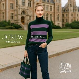 J.Crew Italian cashmere striped rugby turtleneck sweater *shop@iamwarrior